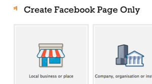 Create Facebook Page Only