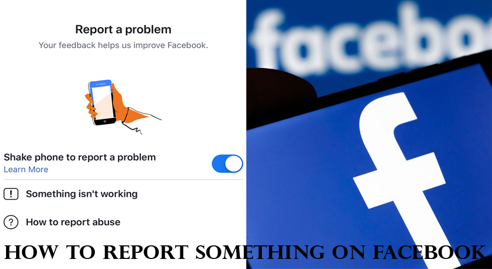 report the issue facebook