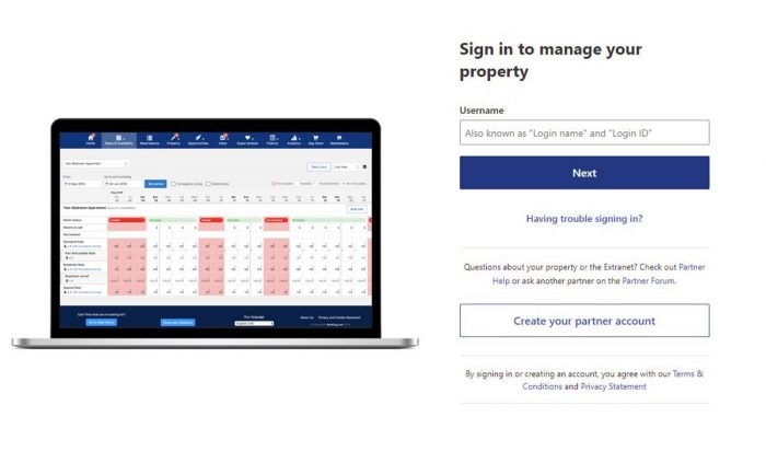Booking Extranet Login - Logging in to your Booking.com extranet