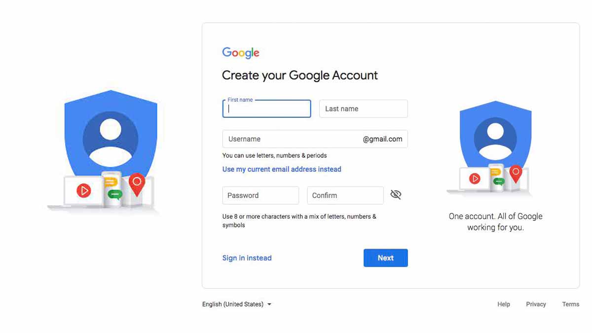 Open a Google Account - How to Open a New Google Account | Gmail Account