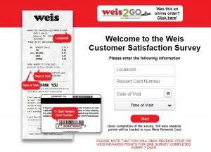 Weisfeedback - Weis Feedback Survey Rewards