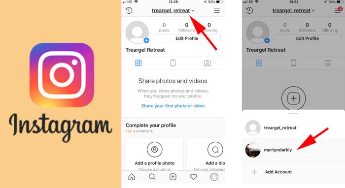 How to Switch Instagram Accounts - Trendebook